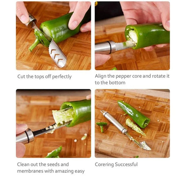 (đ„Last Day Promotion- SAVE 40% OFF) Pepper Seed Corer Remover(buy 3 get 2 free now)