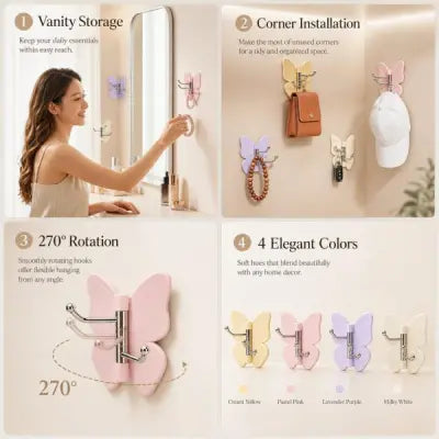 🦋 50% OFF! 50K+ sold! Rotatable butterfly hook