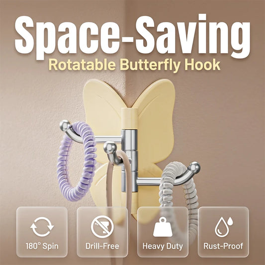 🦋 50% OFF! 50K+ sold! Rotatable butterfly hook