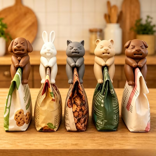 Creative 3D Animal Squad Snack Sealing Clips