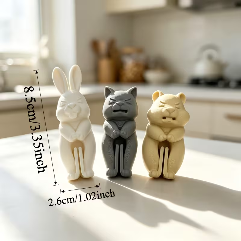Creative 3D Animal Squad Snack Sealing Clips