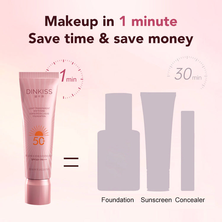 Achieves Korean flawless glass skin!Whitening Sunscreen Foundation