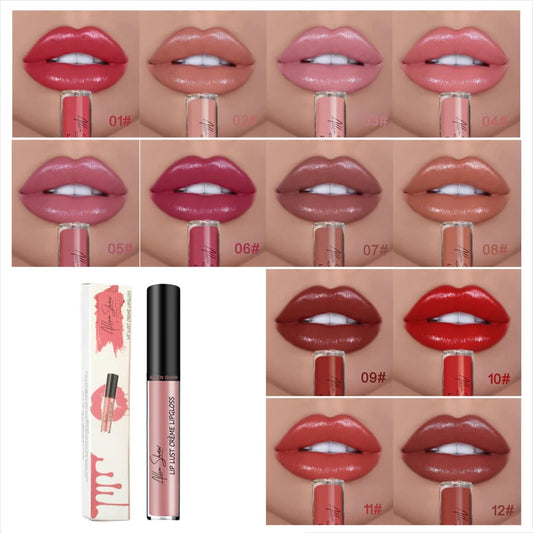 12 Colors Cream Texture Lipstick Waterproof 🔥 -BIG SALE