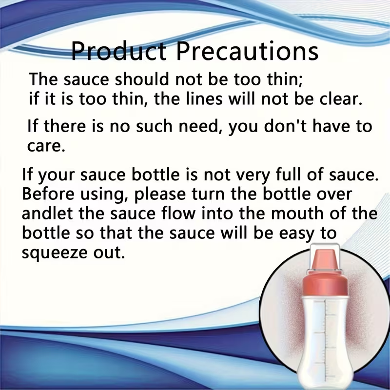 Squeezable sauce bottle for salad