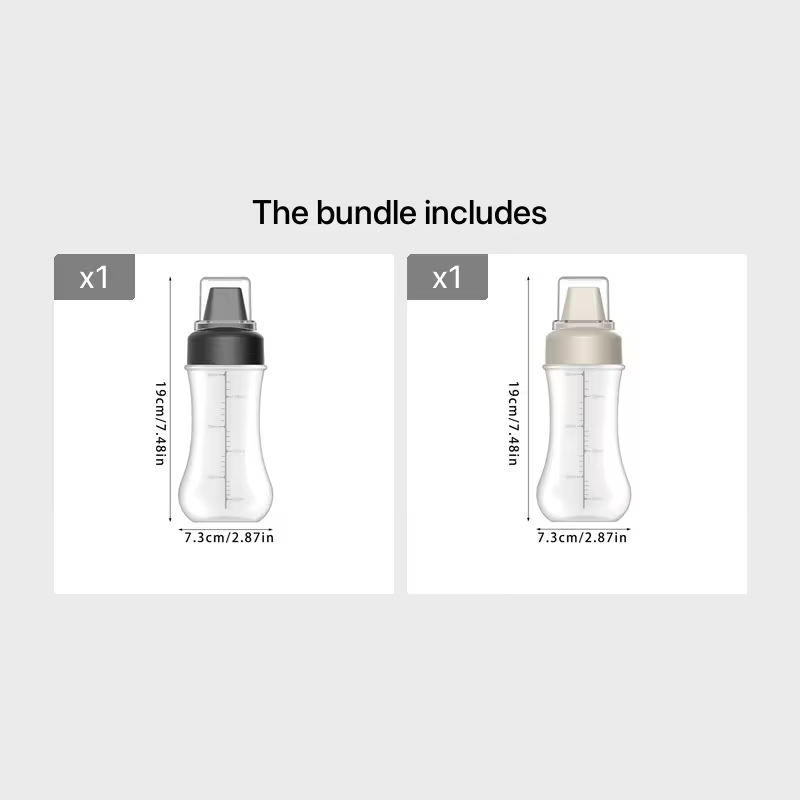 Squeezable sauce bottle for salad