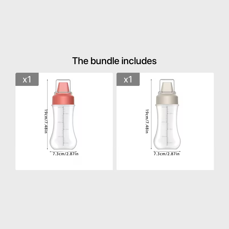Squeezable sauce bottle for salad
