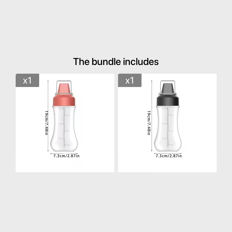 Squeezable sauce bottle for salad