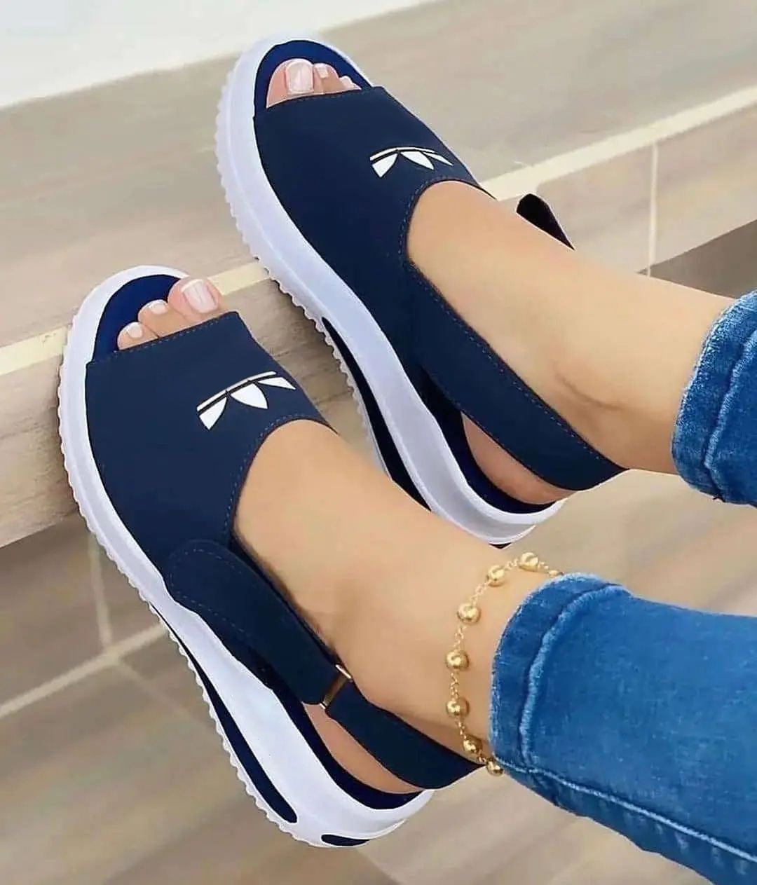 New Womens Shoes Summer Velcro Casual Roman Sandals