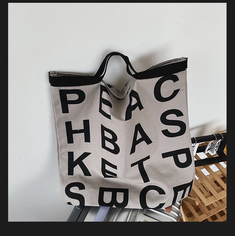 Fashionable Large Capacity Graffiti Canvas Bag