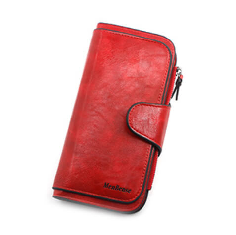 Leather Zipper Long Wallet Card Holder Viconchic