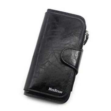 Leather Zipper Long Wallet Card Holder Viconchic