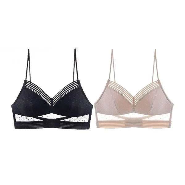 Low Back Wireless Lifting Lace Bra