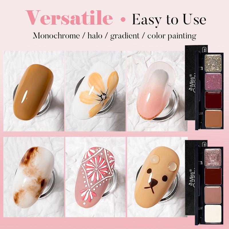 4 Colors Solid Gel Nail Polish