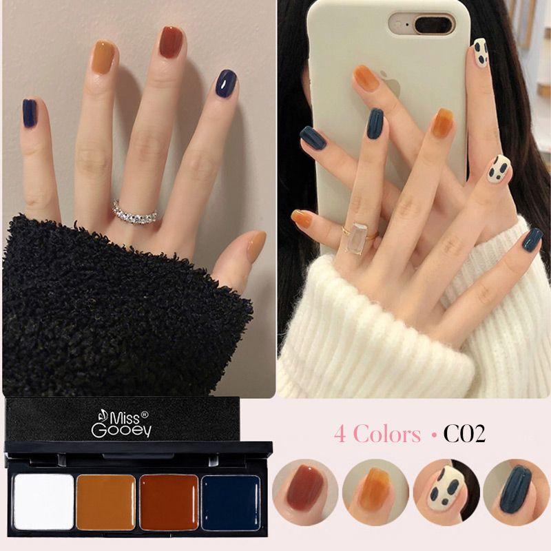 4 Colors Solid Gel Nail Polish