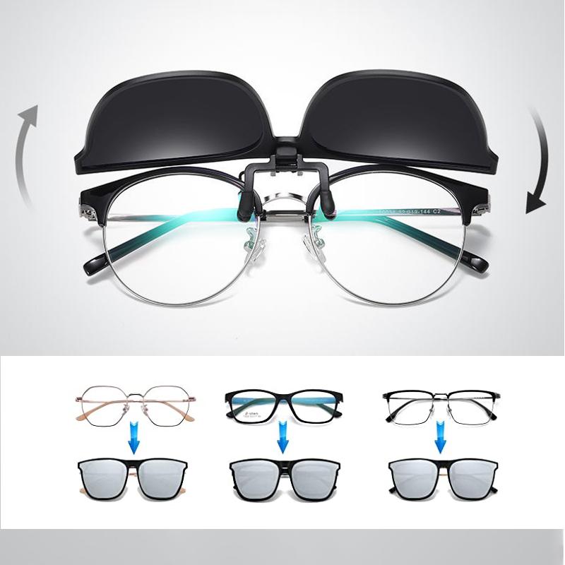 New Polarized Clip on Flip Up Sunglasses