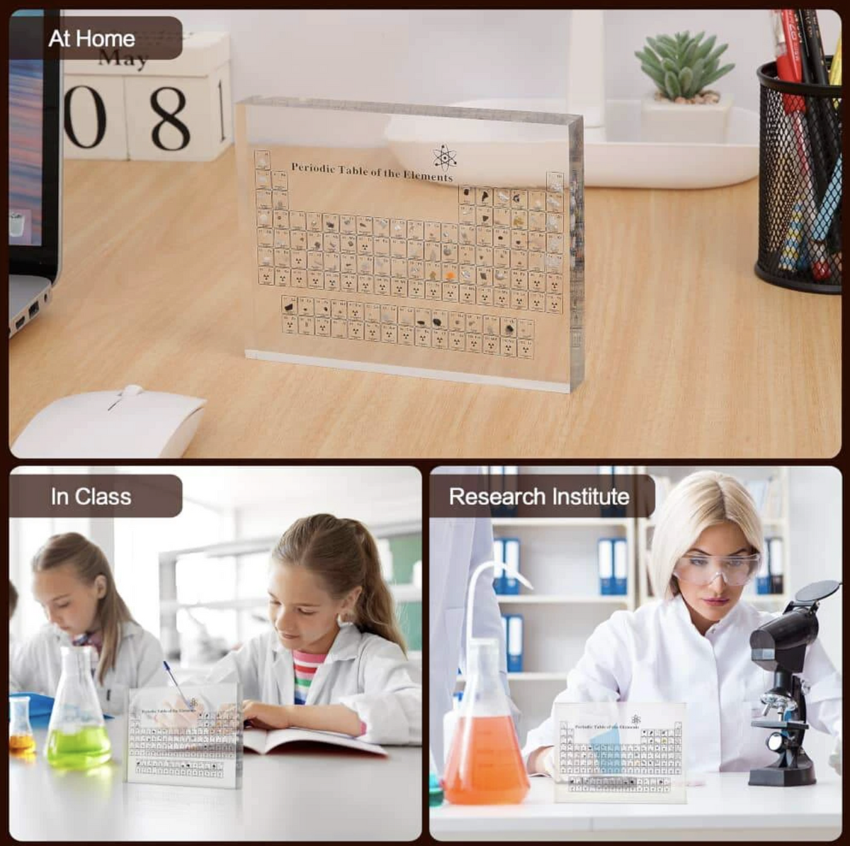 ATOMICA  2nd Edition  PERIODIC TABLE WITH REAL ELEMENTS